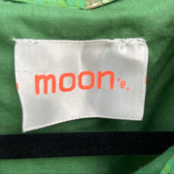 Modcloth Moon Brand Green Plaid Floral Dress - Picture 6 of 7